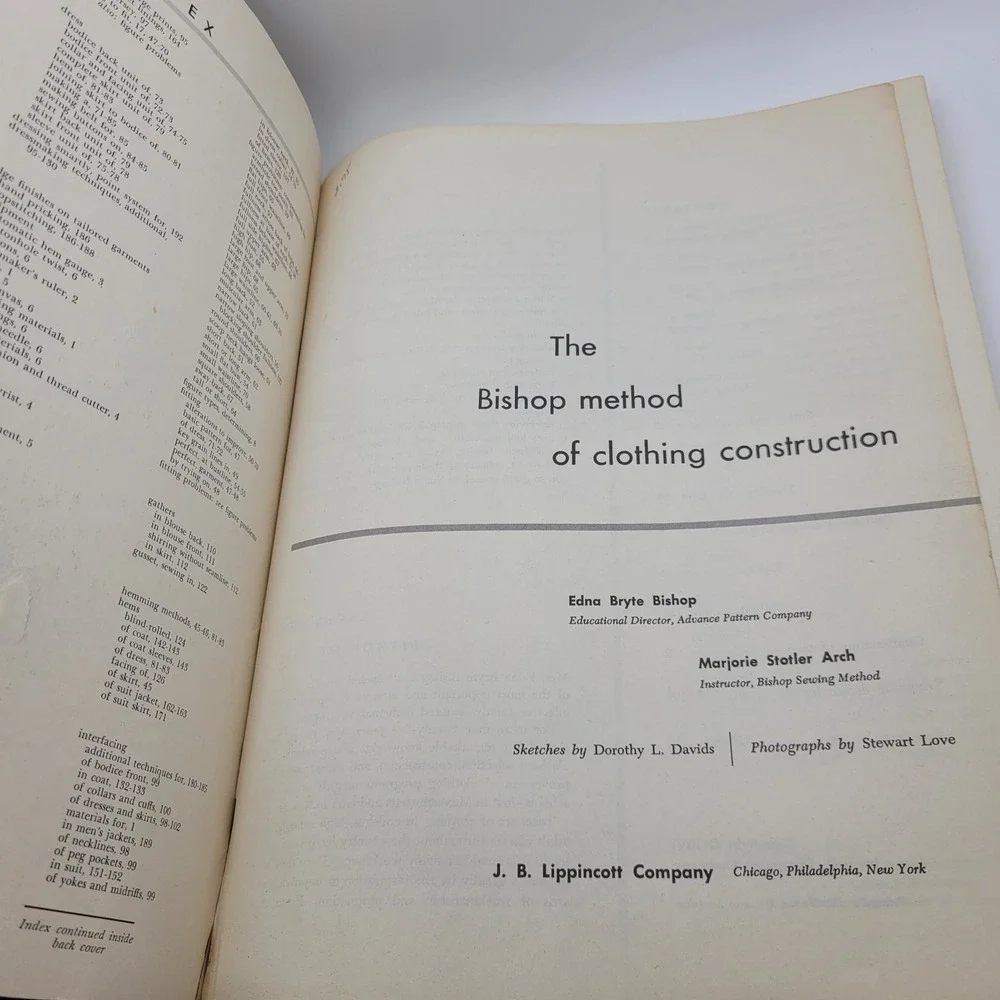 The Bishop Method of Clothing Construction Vintage Sewing Book Edna Bryte Bishop